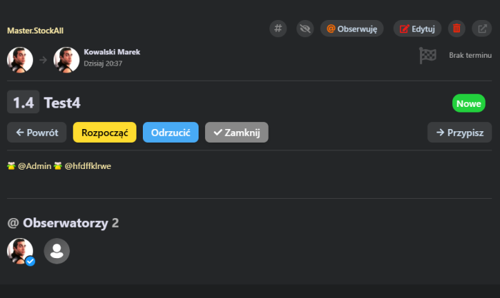 Zatwierdzanie zadań