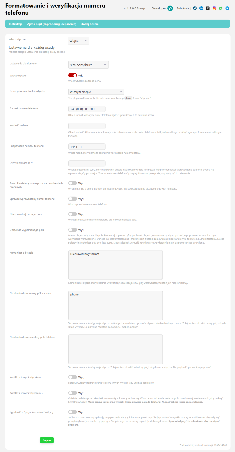 Formatowanie i weryfikacja numeru telefonu Formatowanie i weryfikacja numeru telefonu