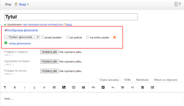 Głosowanie dla Bloga