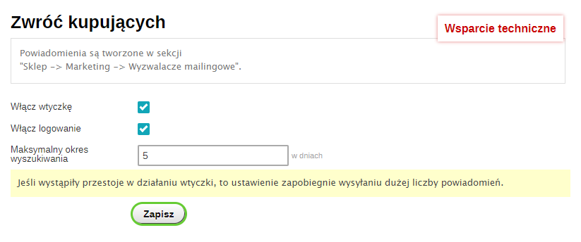 Zwróć kupujących Zwróć kupujących