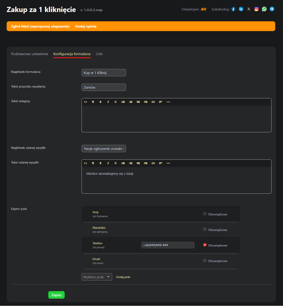 Zakup za 1 kliknięcie