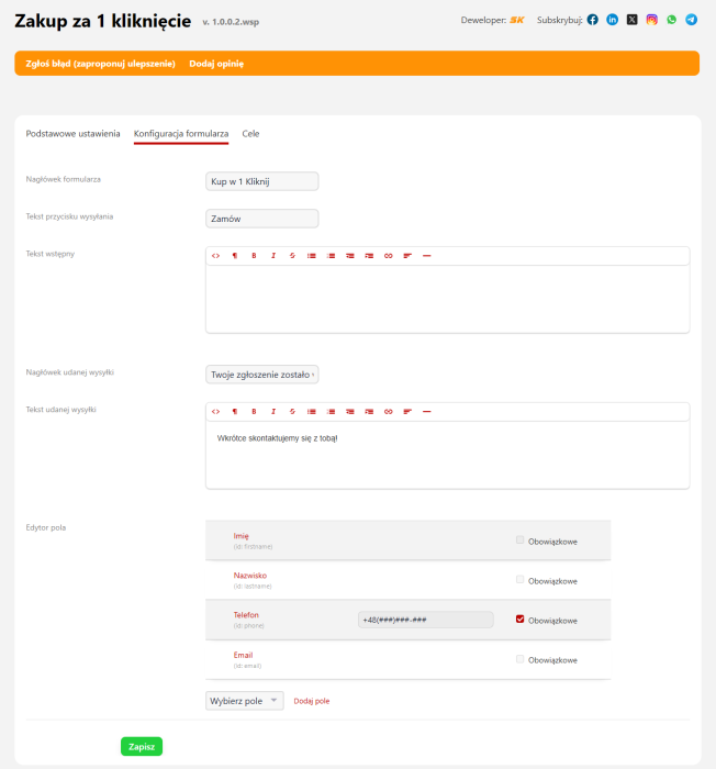 Zakup za 1 kliknięcie