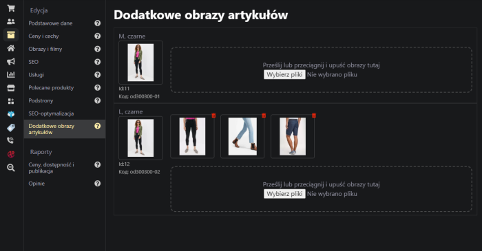 Dodatkowe obrazy artykułów