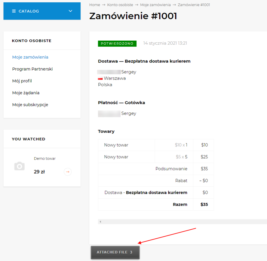 Pliki zamówienia Pliki zamówienia