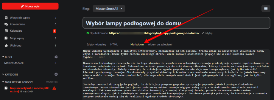 Integracja z Markdown Integracja z Markdown