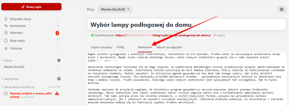 Integracja z Markdown