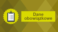 Wtyczka Dane obowiązkowe