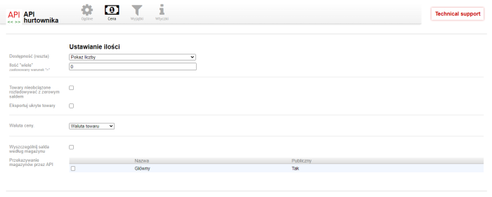 API hurtownika