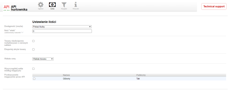 API hurtownika API hurtownika
