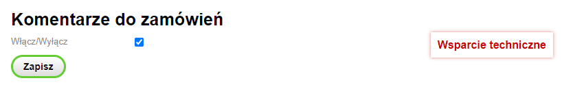 Komentarze do zamówień Komentarze do zamówień