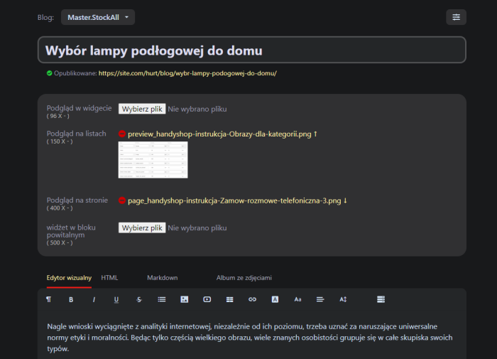 Obrazy do blogu