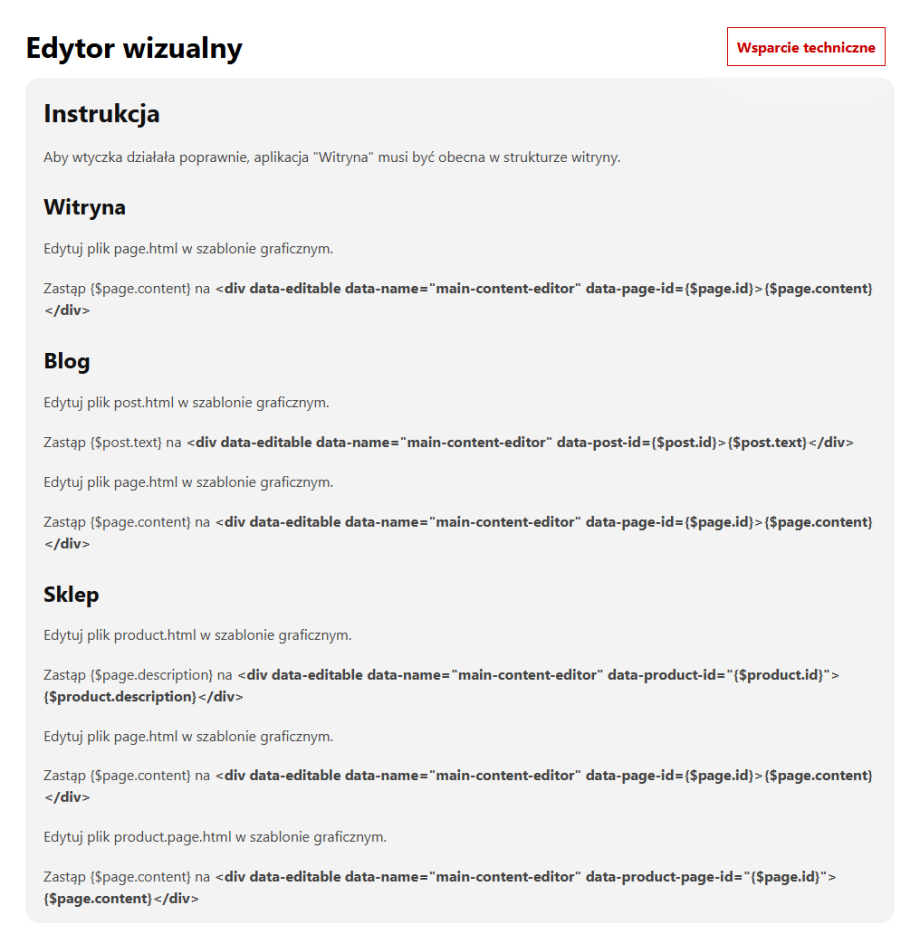 Edytor wizualny Edytor wizualny