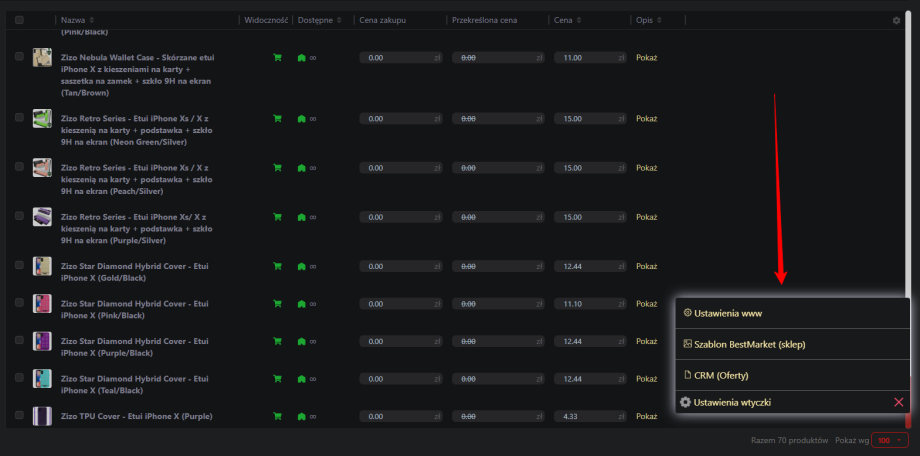 Nawigacja dla backendu Nawigacja dla backendu