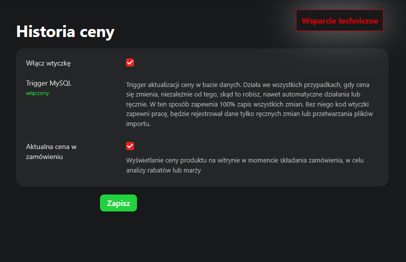Historia ceny Historia ceny