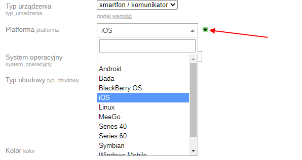 Wygodna lista rozwijana
