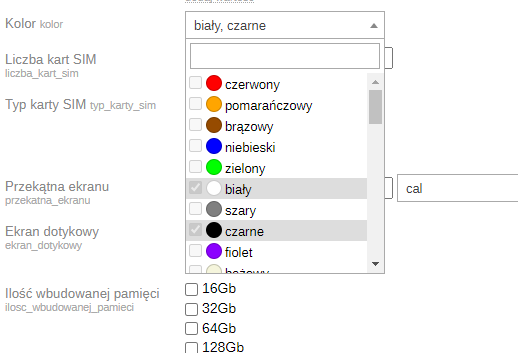 Wygodna lista rozwijana
