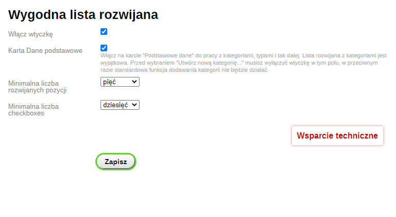 Wygodna lista rozwijana Wygodna lista rozwijana