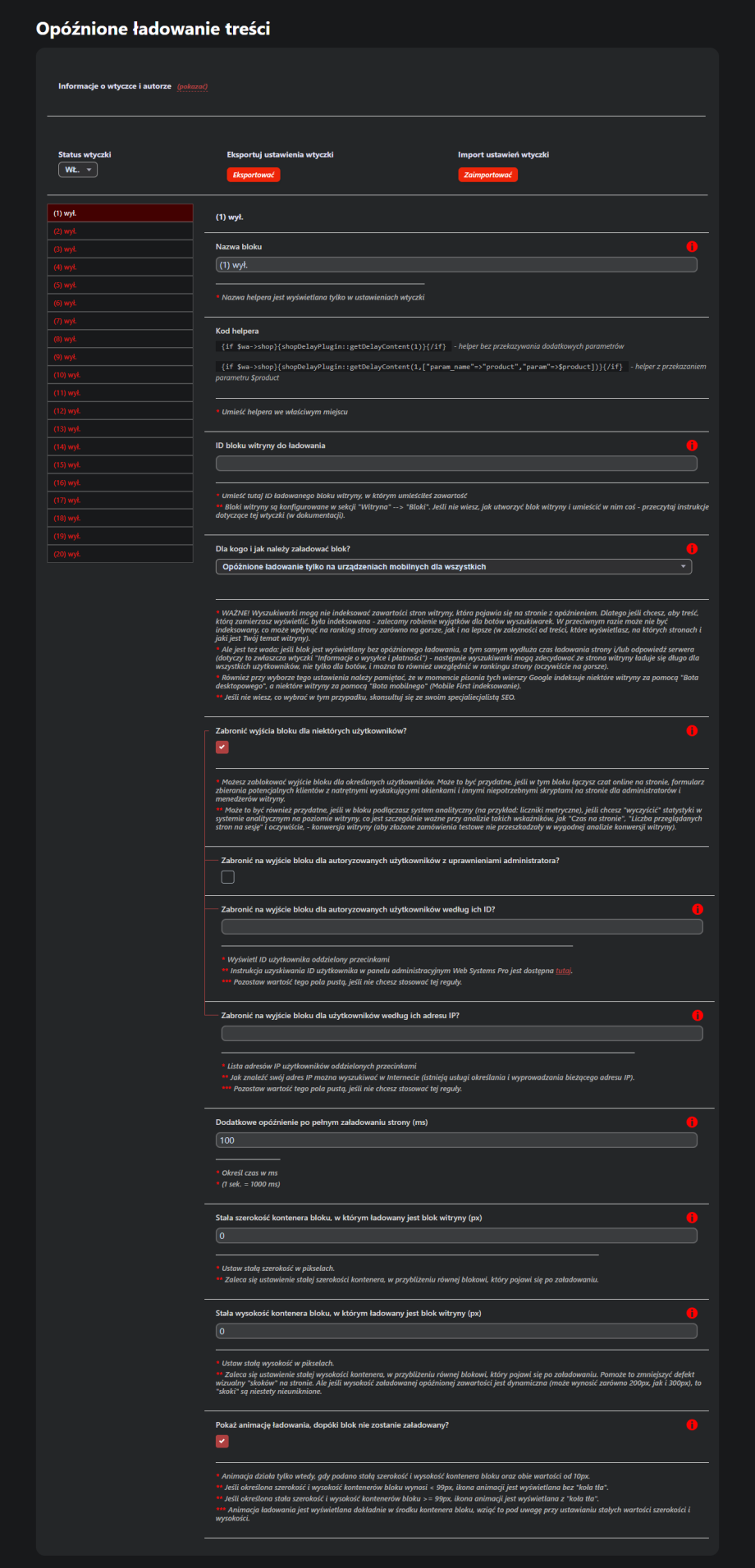 Opóźnione ładowanie treści
