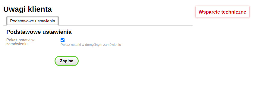 Uwagi o kliencie Uwagi o kliencie