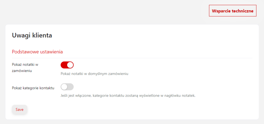 Uwagi o kliencie Uwagi o kliencie