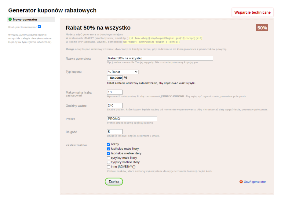 Generator kuponów rabatowych Generator kuponów rabatowych
