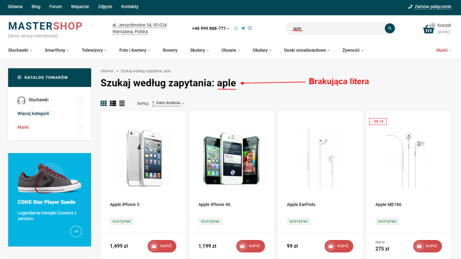 Wyszukiwanie z poprawką błędów