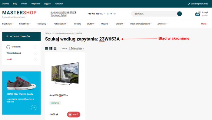 Wyszukiwanie z poprawką błędów