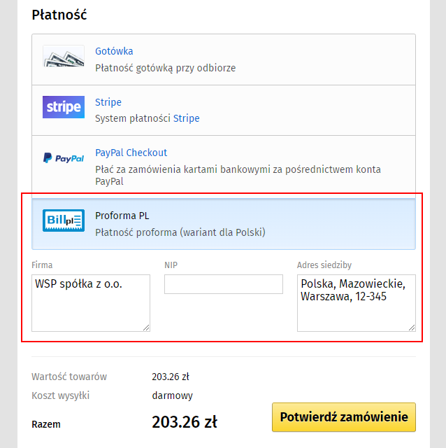 Proforma PL Proforma PL