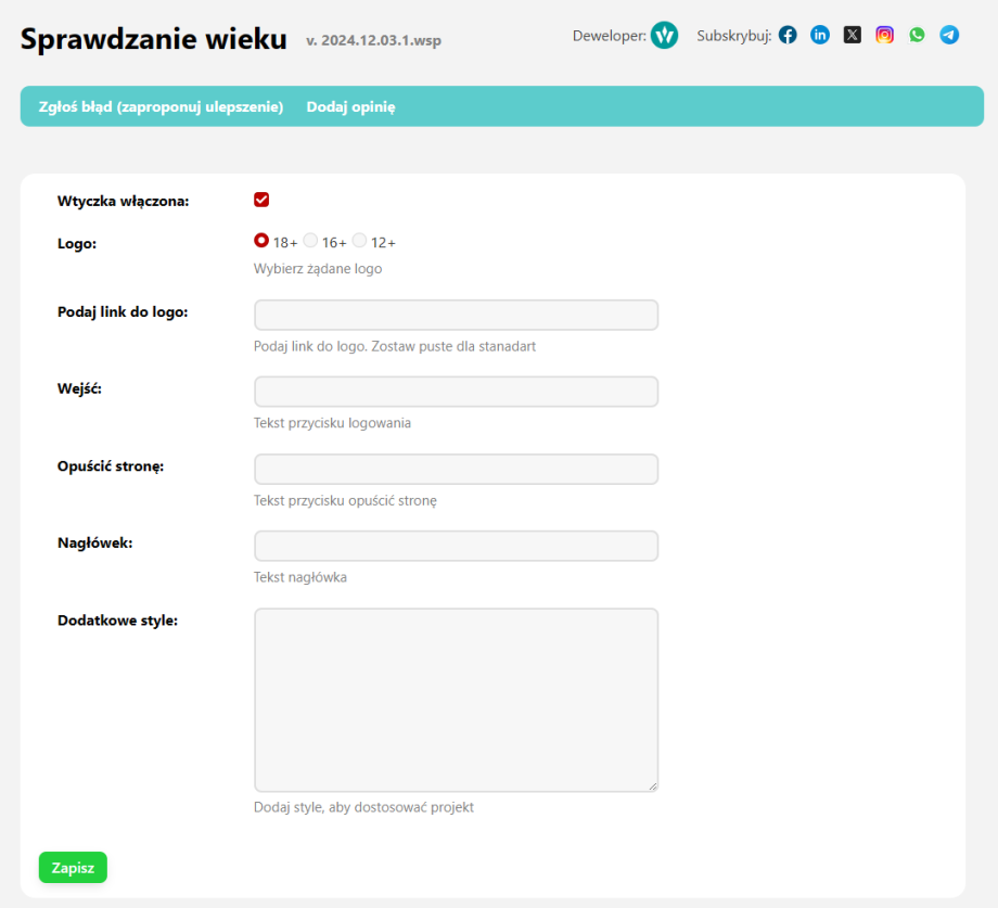 Sprawdzanie wieku Sprawdzanie wieku