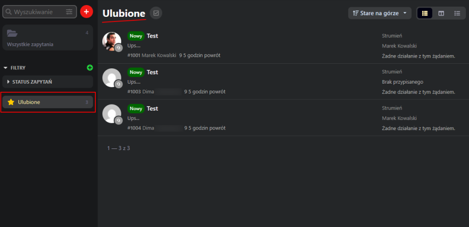 Ulubione (Zapytania)