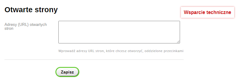 Otwarte strony