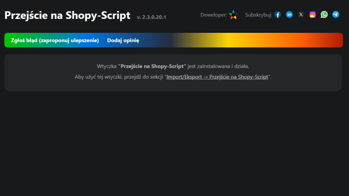 Przejście na Shopy-Script