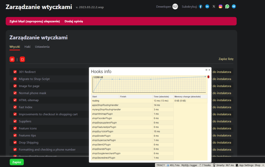 Zarządzanie wtyczkami Zarządzanie wtyczkami