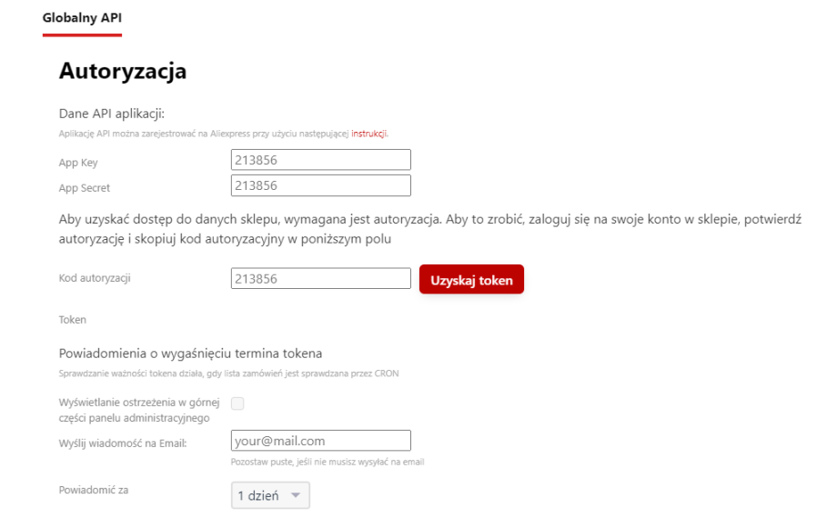 Integracja z AliExpress Integracja z AliExpress