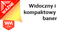 Widoczny i kompaktowy baner