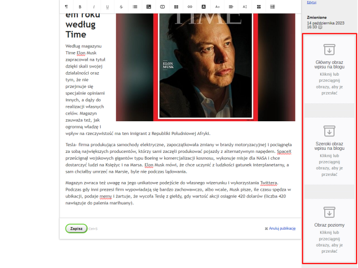 Obrazy wpisów na blogu