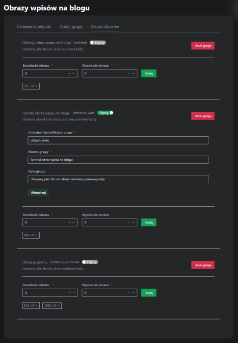 Obrazy wpisów na blogu