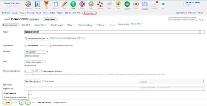 Następny, poprzedni