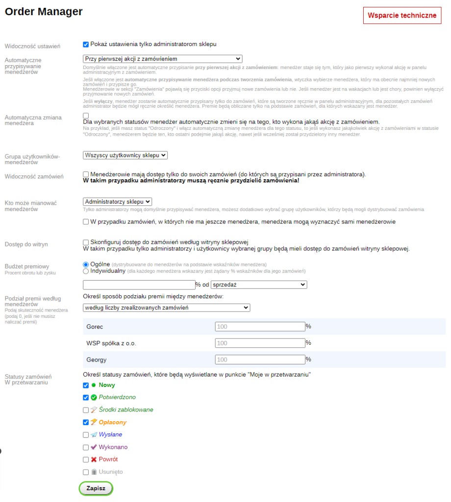 Menedżer zamówienia