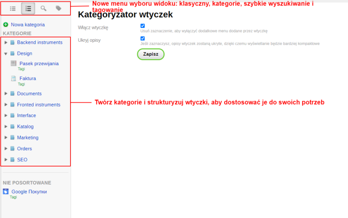 Kategoryzator wtyczek