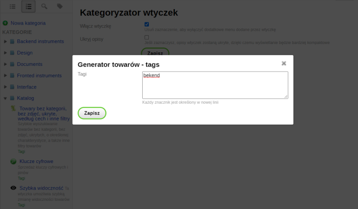 Kategoryzator wtyczek