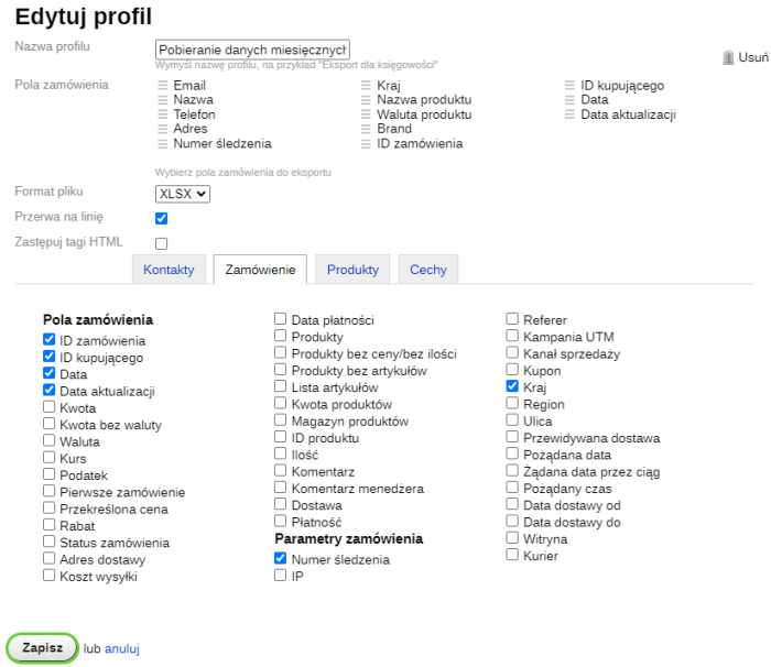 Zarządzanie zamówieniami