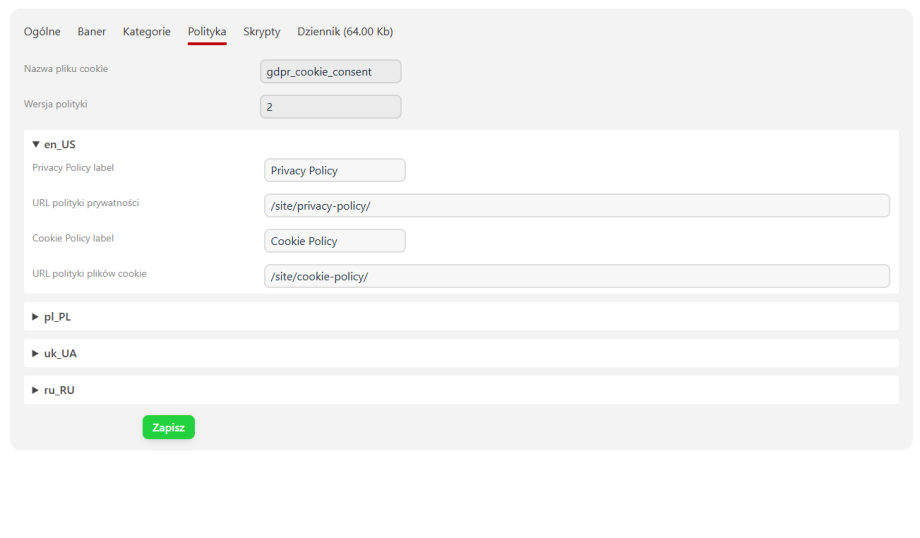 Zgoda na pliki cookie (RODO)