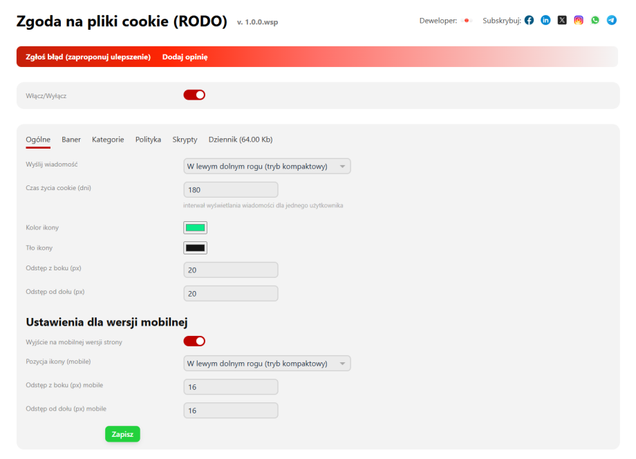 Zgoda na pliki cookie (RODO)