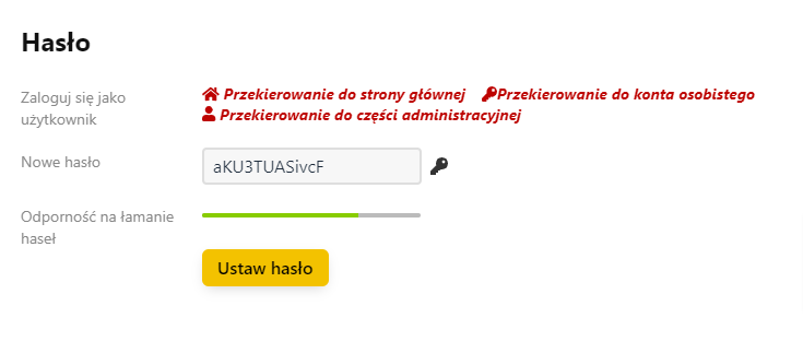 Hasła użytkowników