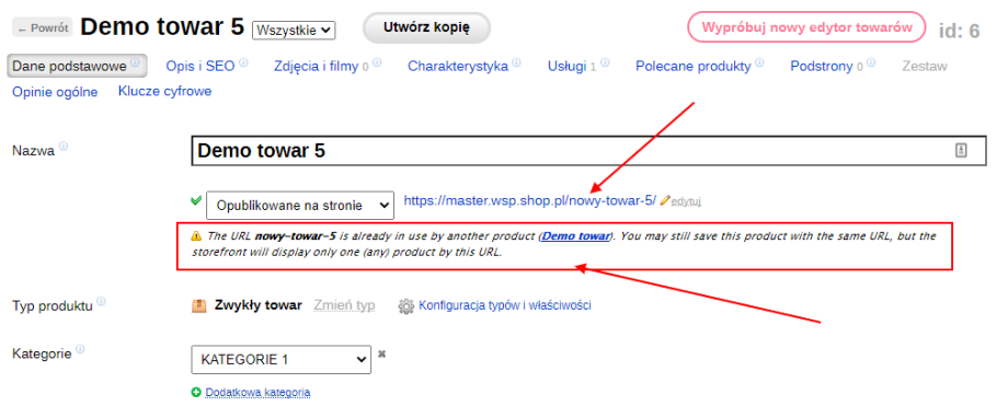 Towary o nie unikalnym adresie Towary o nie unikalnym adresie