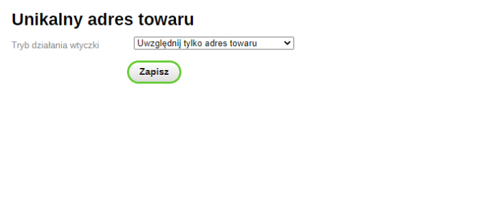 Towary o nie unikalnym adresie