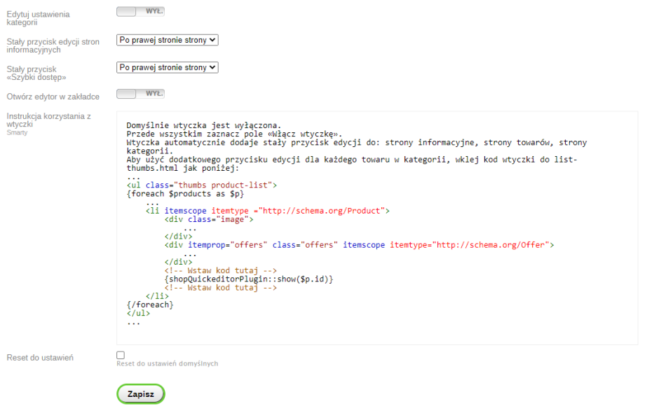 Szybki edytor do sklepu Szybki edytor do sklepu