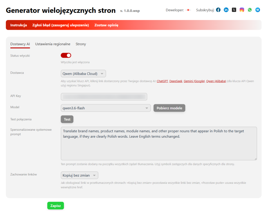 Generator wielojęzycznych stron