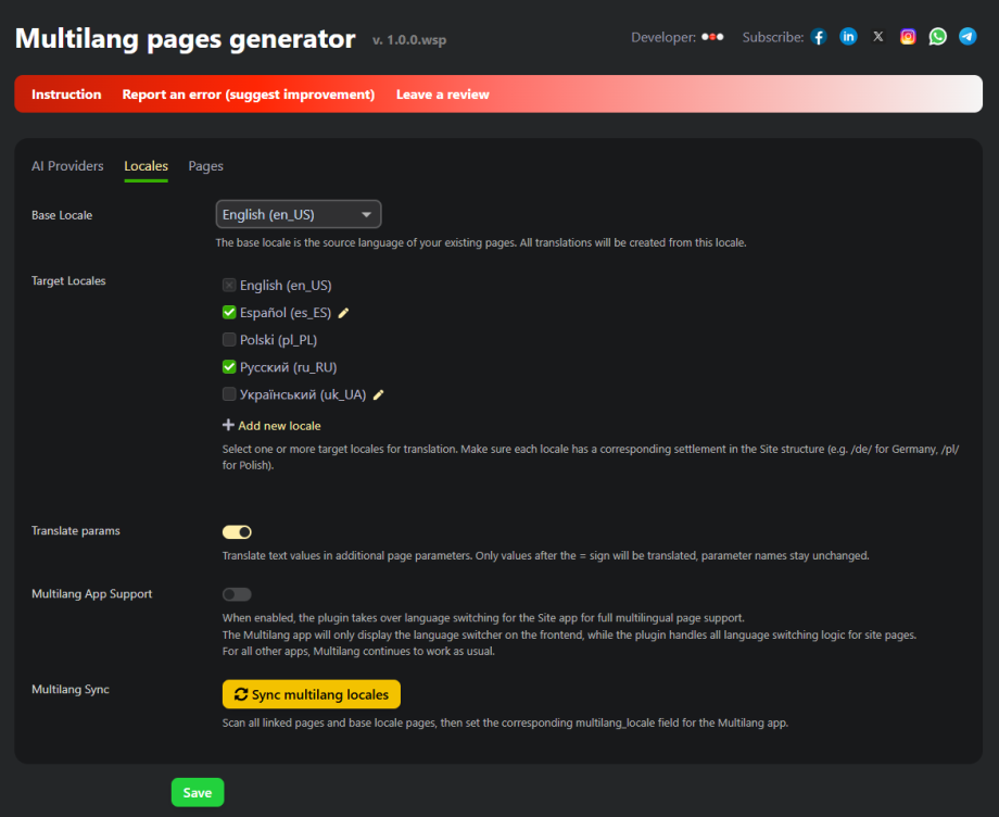 Generator wielojęzycznych stron